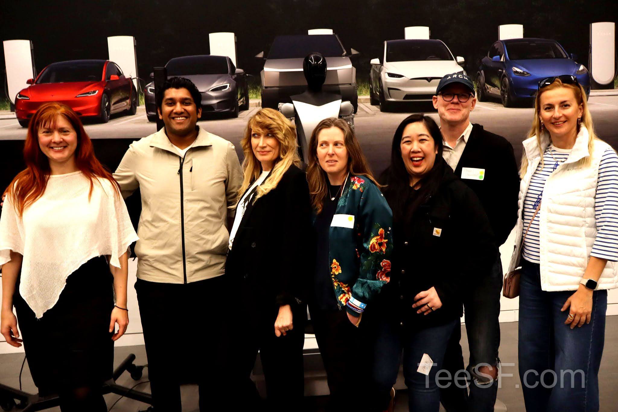 A photo from a pitch night event at Tesla in San Francisco.